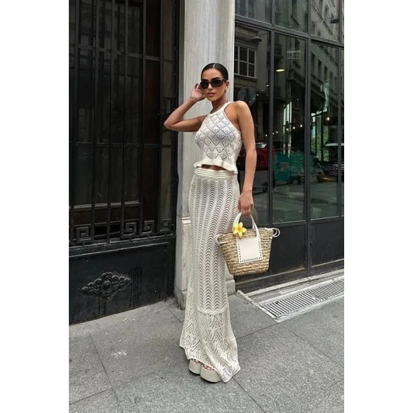 Wendy Kroşe Crop Takım 9841