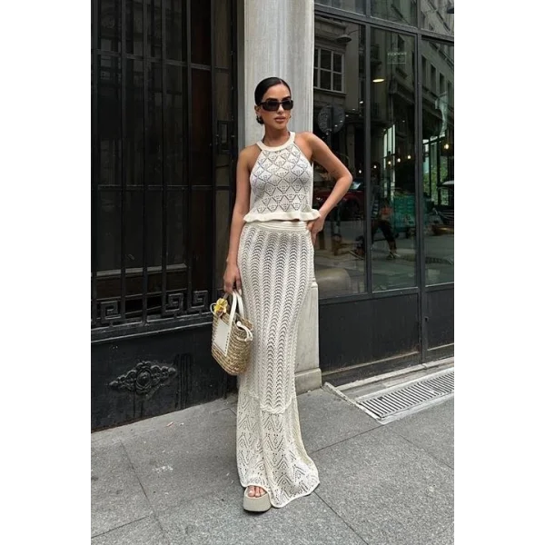 Wendy Kroşe Crop Takım 9841