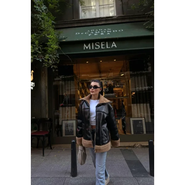 YAKA VE KO ANŞET KÜRK DETAYI DERİ ONT  iyahTaba