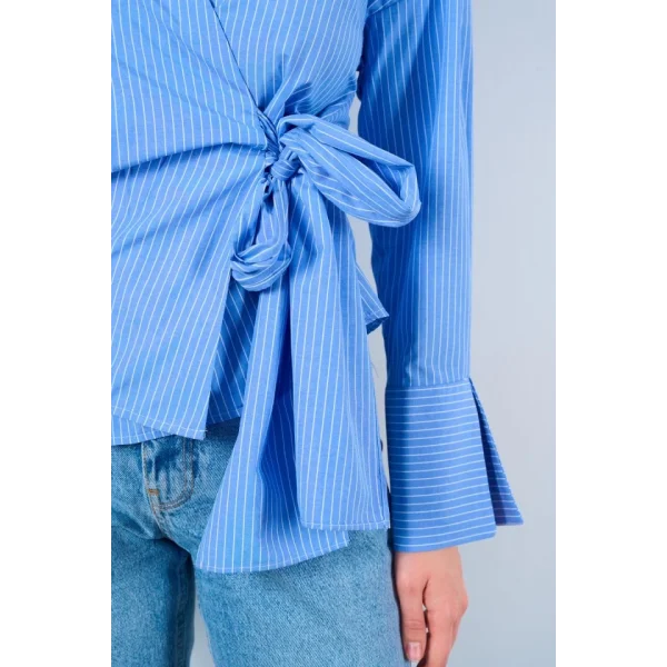 Yandan Bağalamalı Gömlek  aviBeyaz