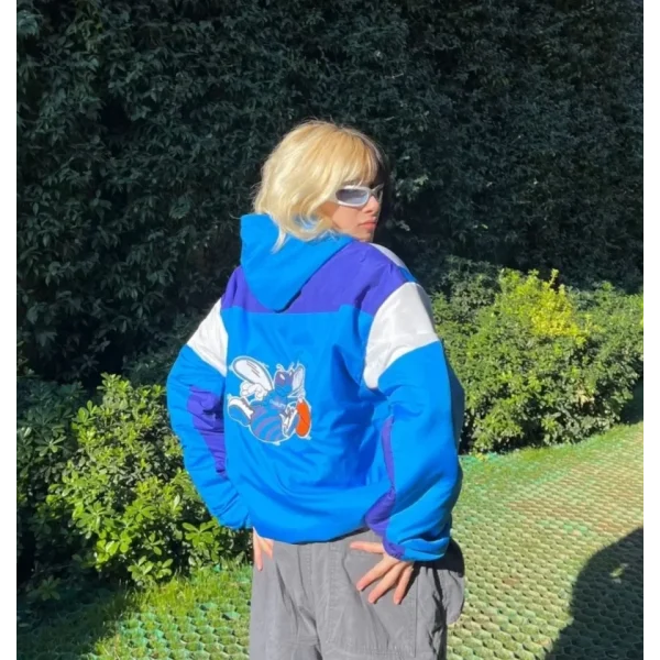 Yarım Fermuarlı İçi Astarlı Mont - Mavi