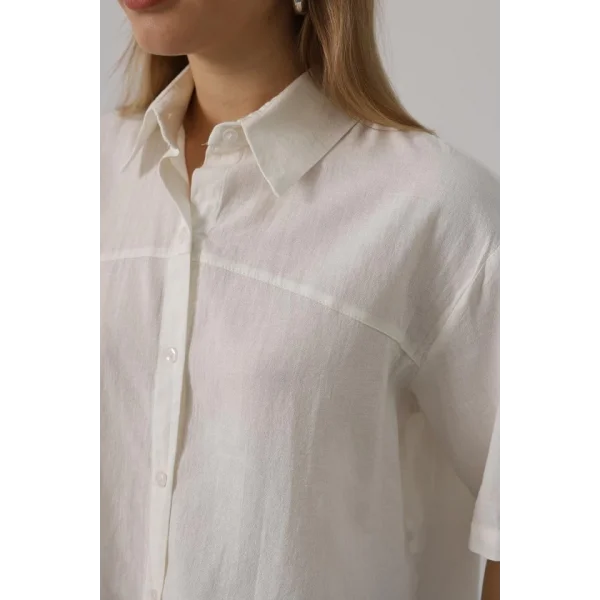 Yarım Kol Gömlek - Beyaz