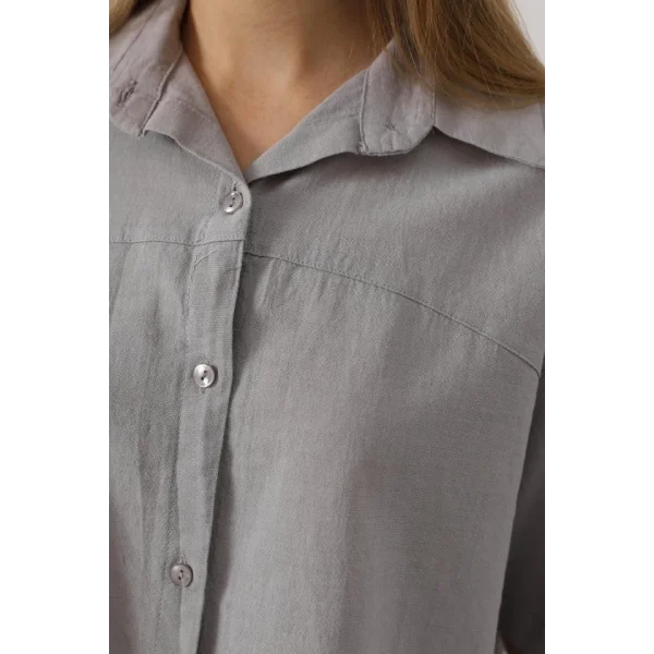 Yarım Kol Gömlek - Gri