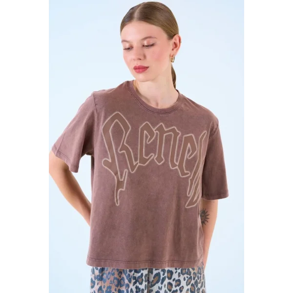 Yazılı Tshirt  KAHVE