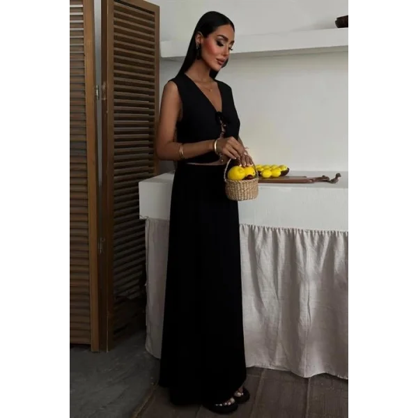 Yelek Önden Bağlamalı Uzun Etekli Takım 10192