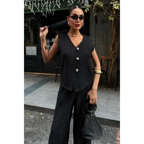 Yelek Pantolon Kırınkıl Kumaş Takım 10032