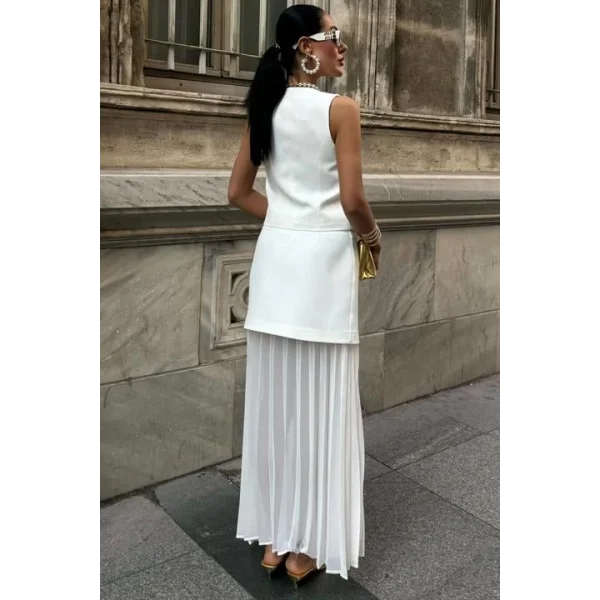 Yelek Ve Pilise Etekli Premium Takım 10096