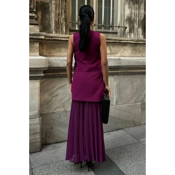 Yelek Ve Pilise Etekli Premium Takım 10096