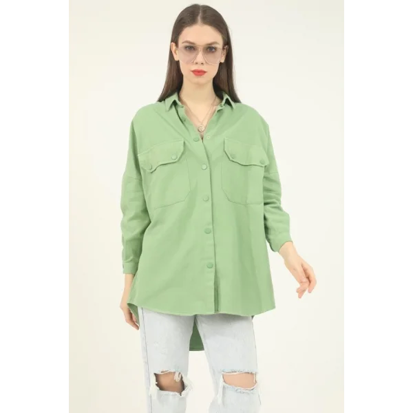 Yeşil Cepli Gömlek