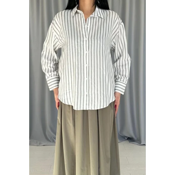 Yeşil Çizgili Gömlek