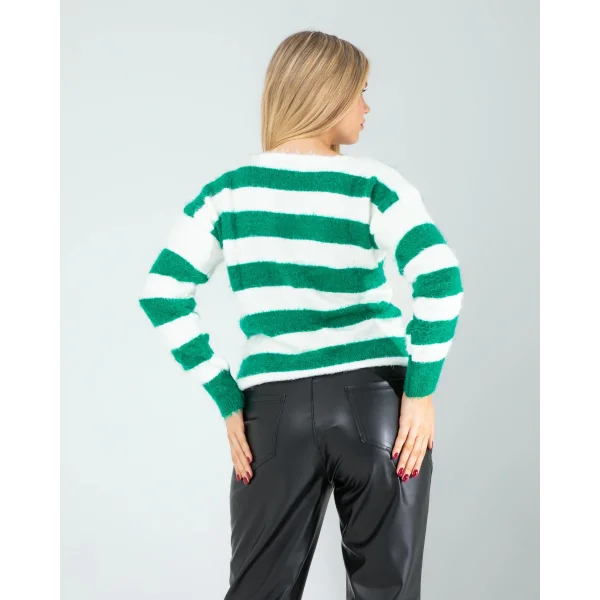 Yeşil Çizgili Triko