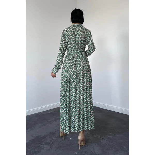 Yeşil Dijital Baskılı Gömlek