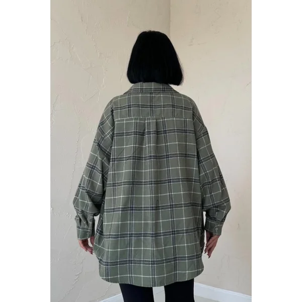 Yeşil Ekose Desenli Gömlek