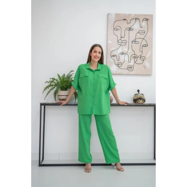 Yeşil Gömlek Ve Pantolon Takım