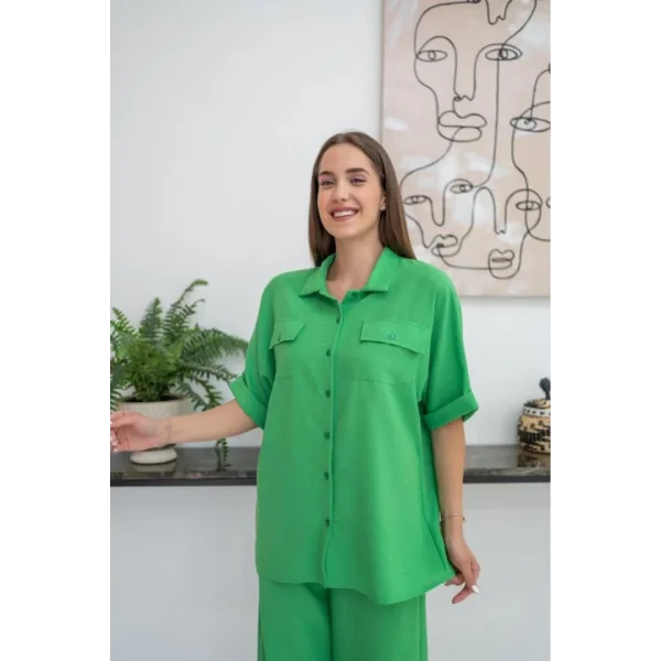 Yeşil Gömlek Ve Pantolon Takım