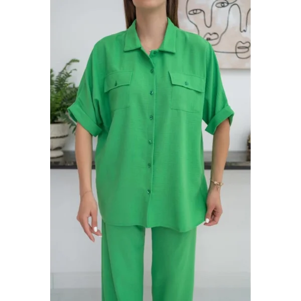 Yeşil Gömlek Ve Pantolon Takım