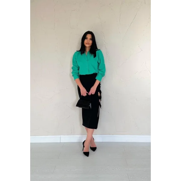 Yeşil Poplin Gömlek