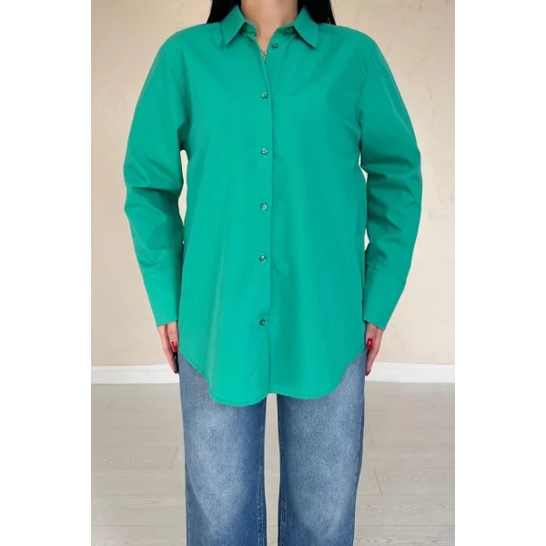 Yeşil Poplin Gömlek
