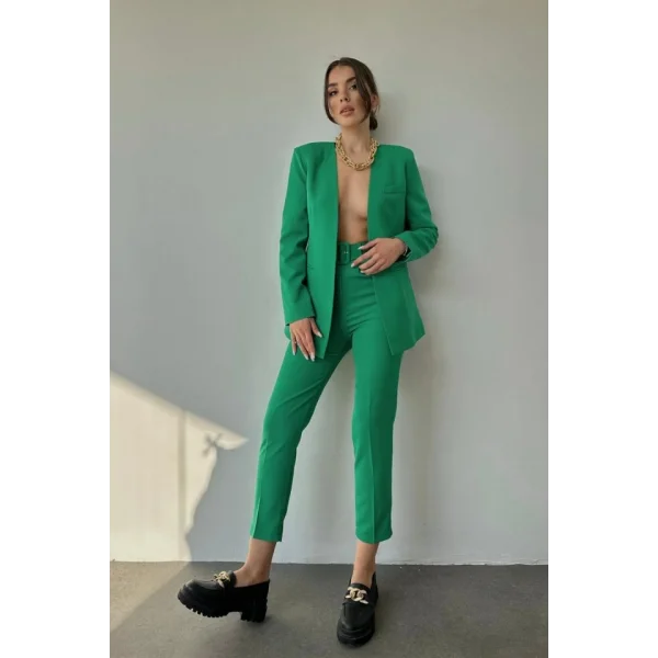 Yeşil por Ceket Ve Pantolon Takım