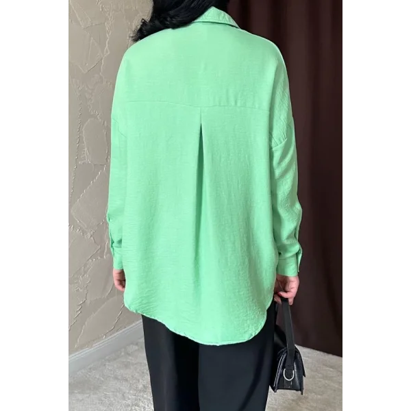 Yeşil Taş İşlemeli Gömlek