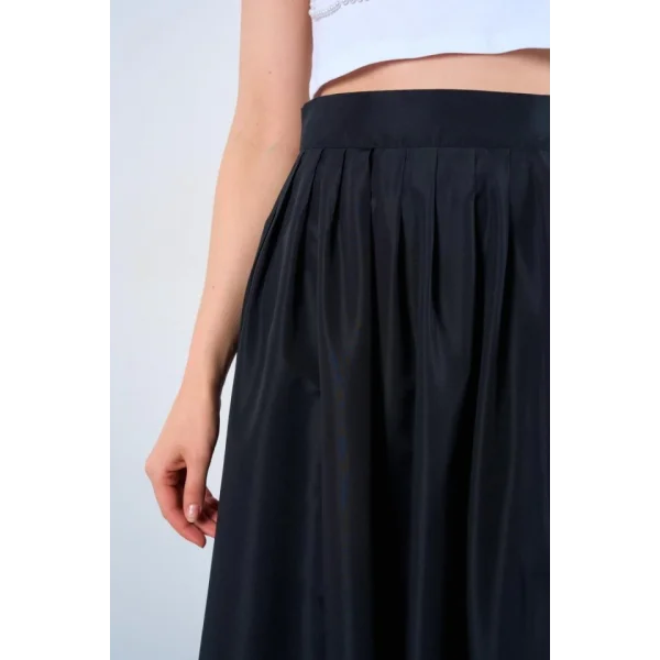 Yırtmaçlı Etek - Siyah