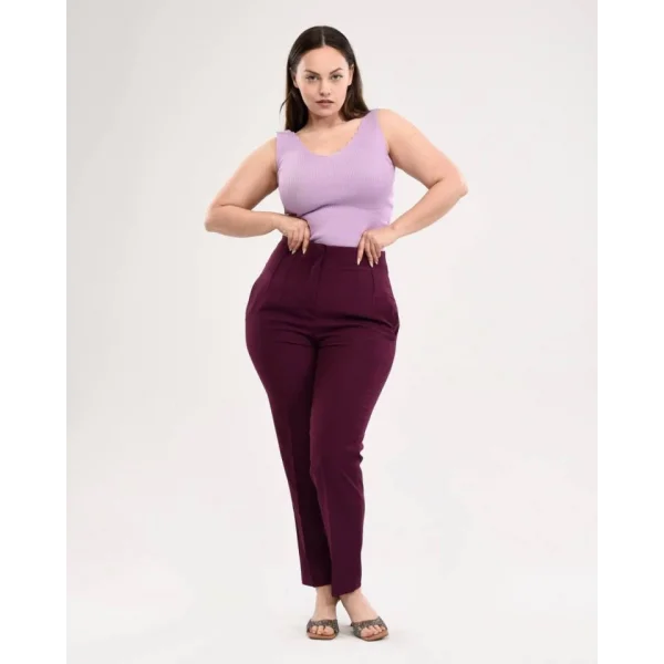 Yüksek Bel Battal Pantolon