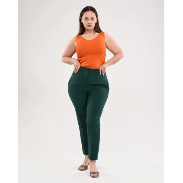 Yüksek Bel Battal Pantolon