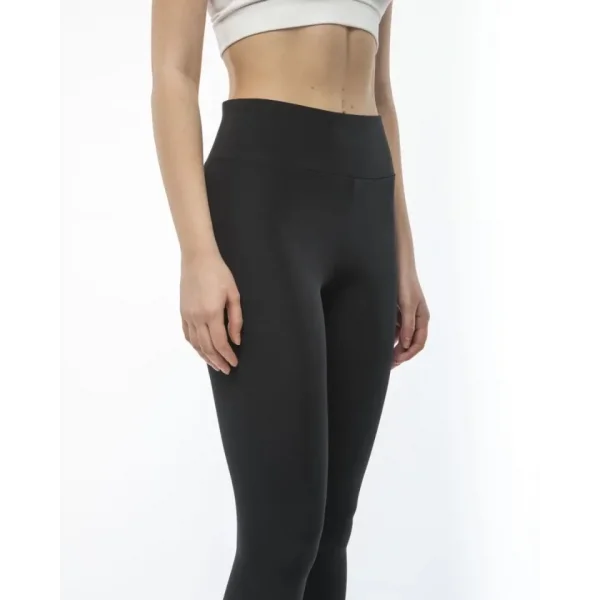 Yüksek Bel Geniş Kemer Dalgıç Tayt - Siyah