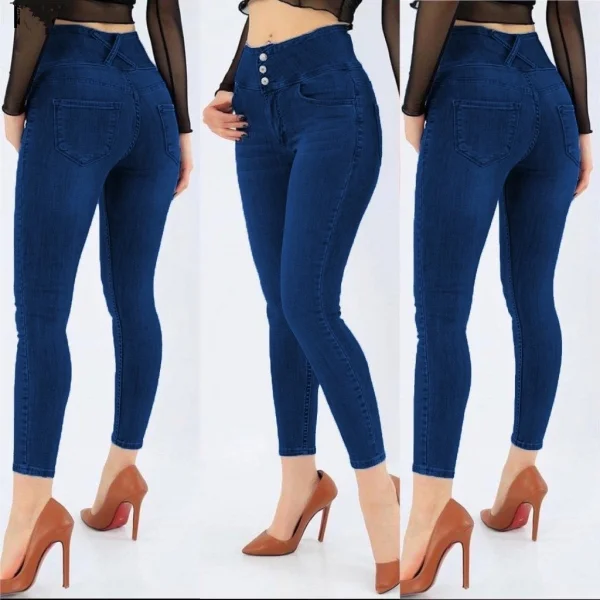 Yüksek Bel ikralı Jean Pantolon 90 Cm