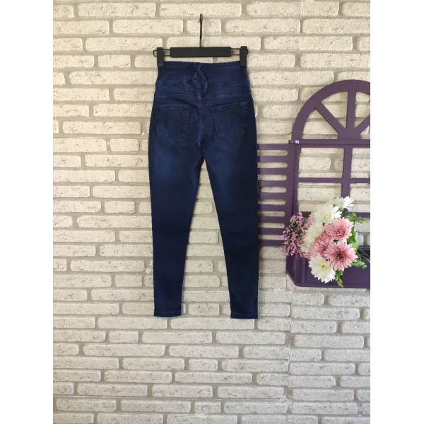 Yüksek Bel ikralı Jean Pantolon 90 Cm