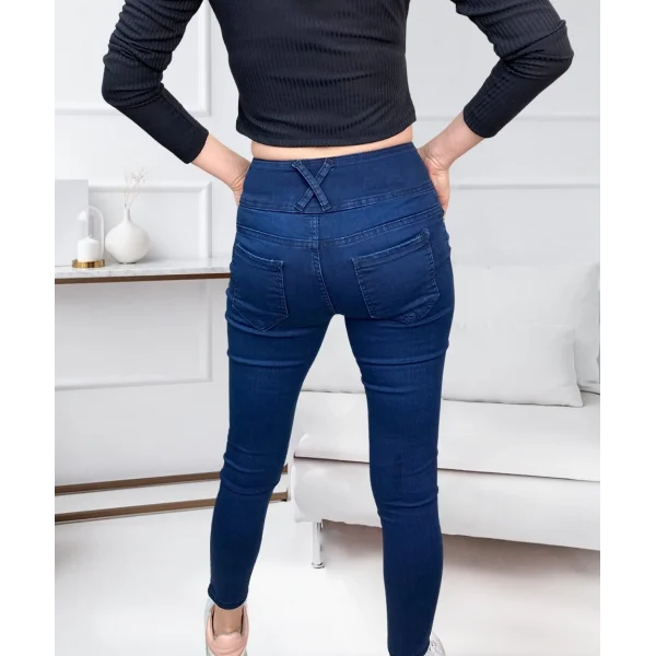 Yüksek Bel ikralı Jean Pantolon 90 Cm