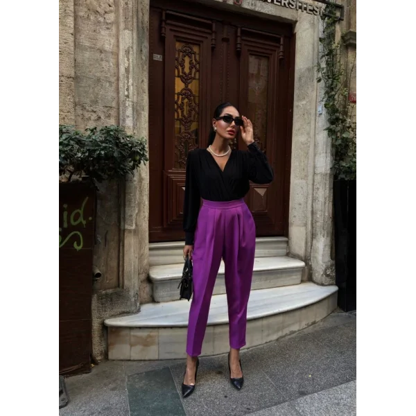 Yüksek Bel Mom Kesi̇m Double Pantolon