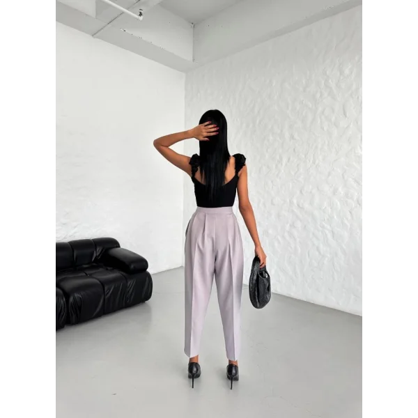 Yüksek Bel Mom Kesi̇m Double Pantolon