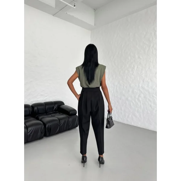 Yüksek Bel Mom Kesi̇m Double Pantolon