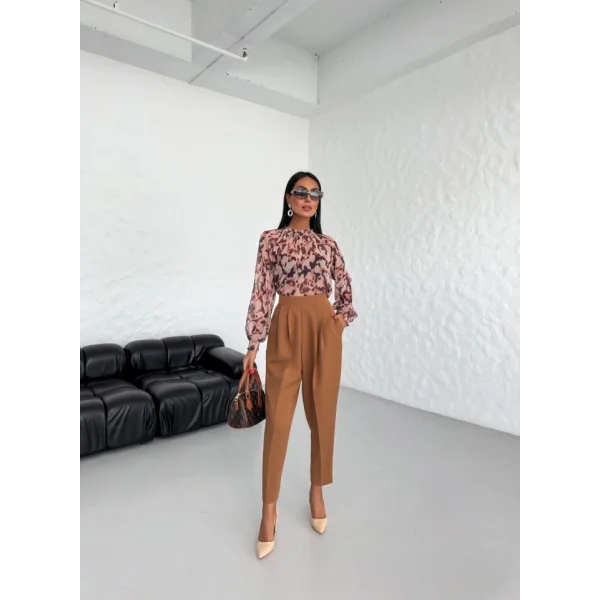 Yüksek Bel Mom Kesi̇m Double Pantolon