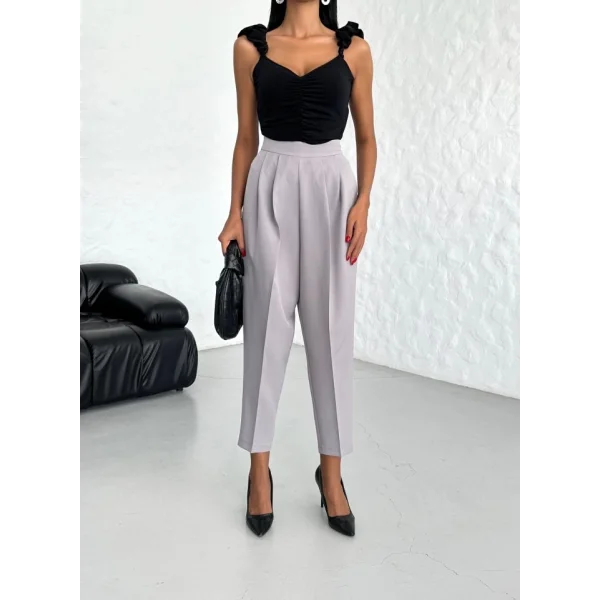 Yüksek Bel Mom Kesi̇m Double Pantolon