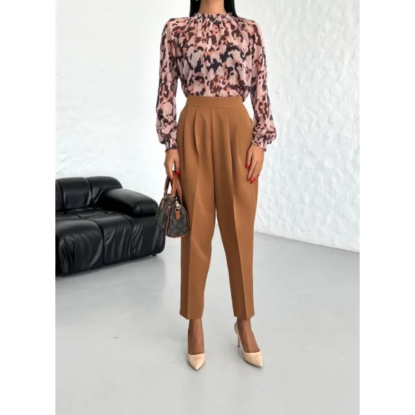 Yüksek Bel Mom Kesi̇m Double Pantolon