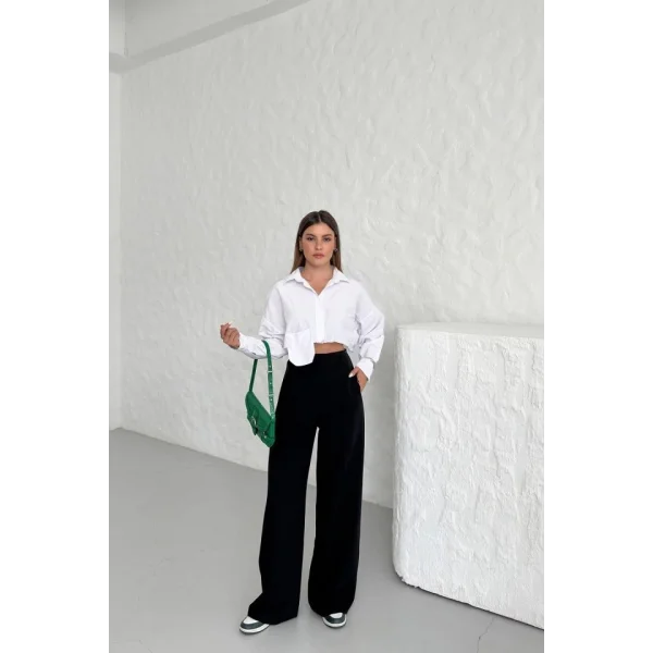 Yüksek Bel Pensli̇ Palazzo Pantolon