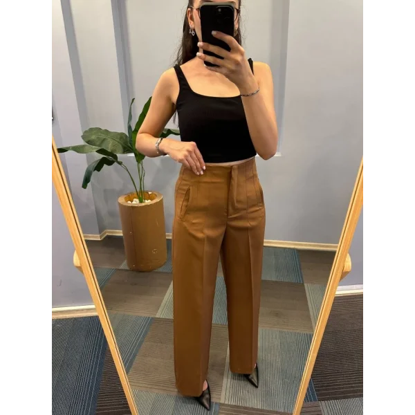 Yüksek Bel Pensli̇ Palazzo Pantolon