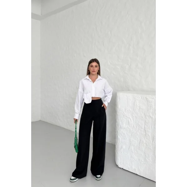 Yüksek Bel Pensli̇ Palazzo Pantolon