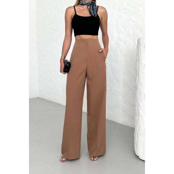 Yüksek Bel Pensli̇ Palazzo Pantolon