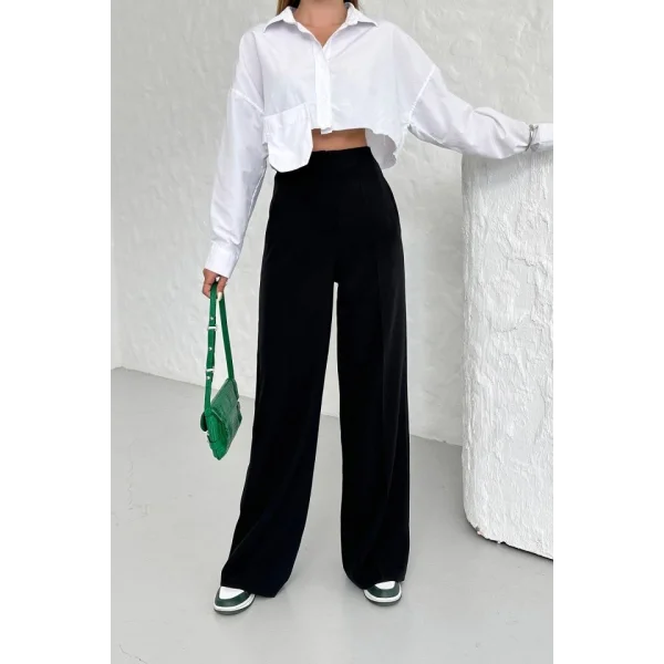 Yüksek Bel Pensli̇ Palazzo Pantolon