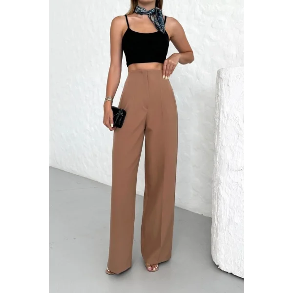 Yüksek Bel Pensli̇ Palazzo Pantolon