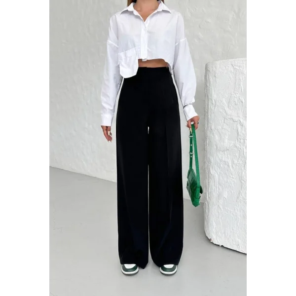 Yüksek Bel Pensli̇ Palazzo Pantolon