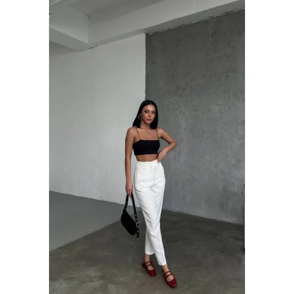 Yüksek Bel Pensli̇ Pantolon