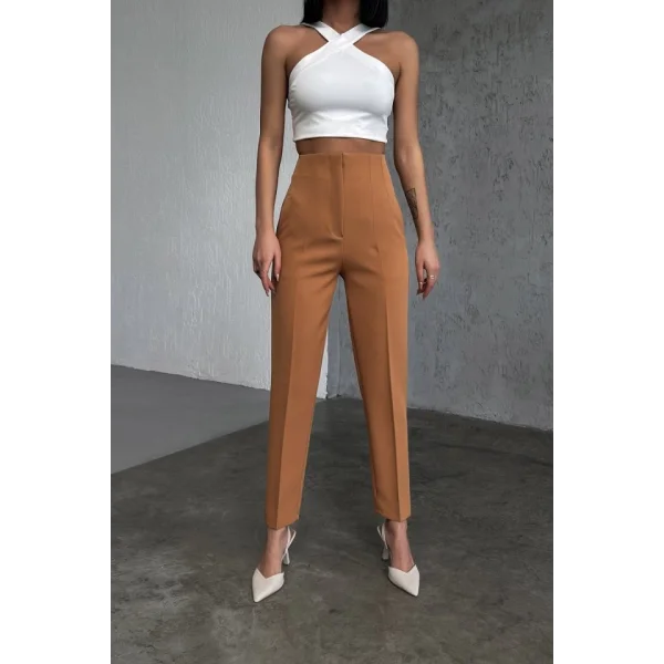 Yüksek Bel Pensli̇ Pantolon