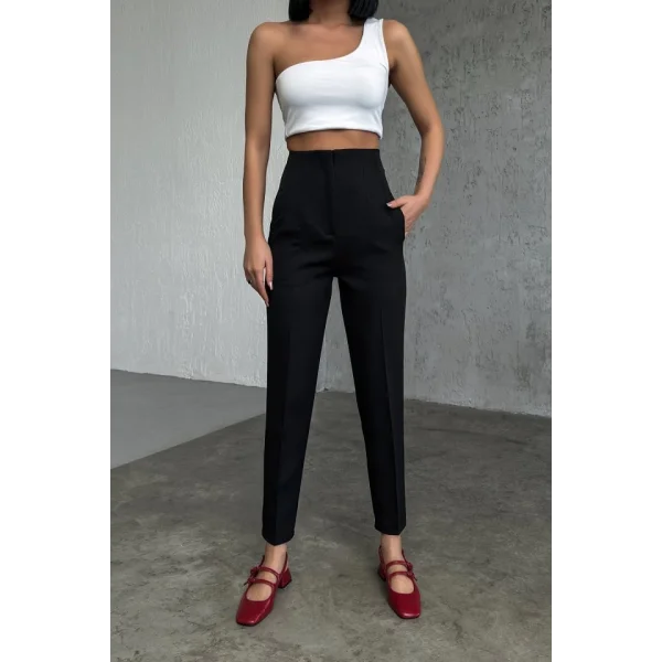 Yüksek Bel Pensli̇ Pantolon