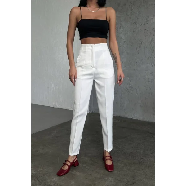 Yüksek Bel Pensli̇ Pantolon