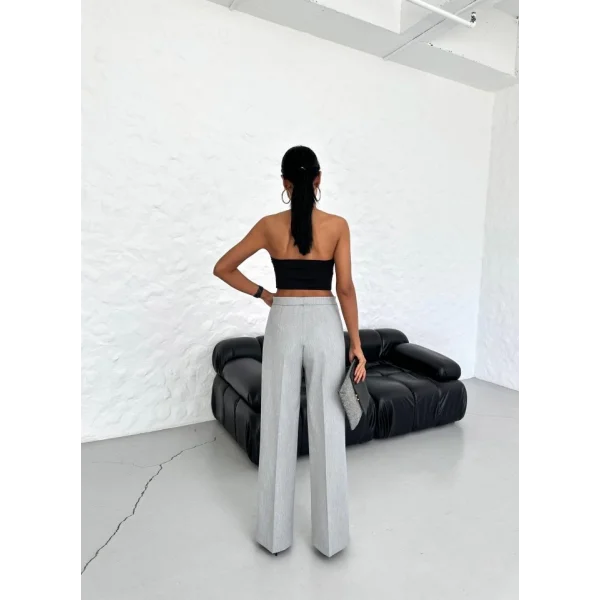 Yüksek Bel Straight Fit Palazzo Pantolon