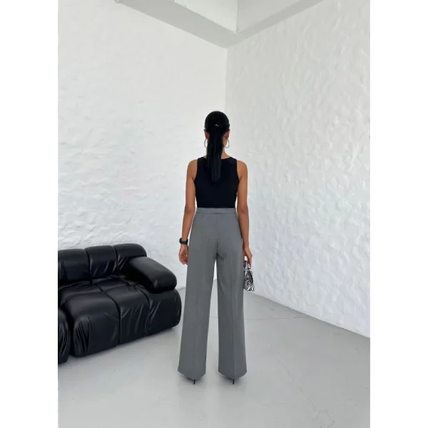 Yüksek Bel Straight Fit Palazzo Pantolon